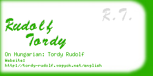 rudolf tordy business card